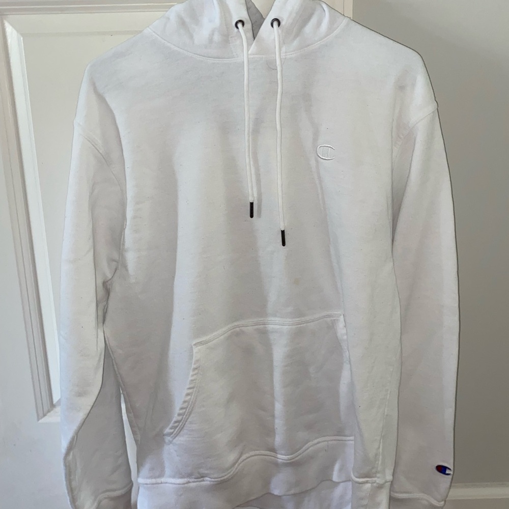 White Champion Hoodie Adult Medium